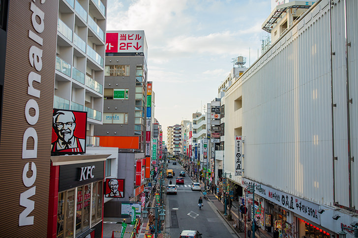 立川市内の風景