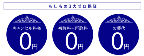 レヴィーガクリニックの3大ゼロ保証