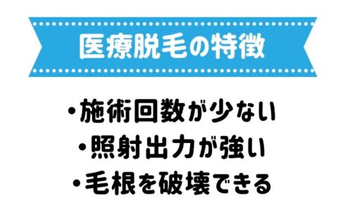 医療脱毛の特徴