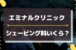 エミナルクリニックのシェービング料について