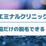 エミナルクリニックは脇だけの脱毛できる？